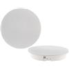 ChiliTec Altoparlante da incasso per soffitto a parete, 2 vie, 120 Watt, rotondo, Ø 255 mm, profondità 34 mm, colore: bianco
