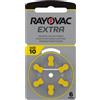 GWS-POWERCELL Rayovac - Batterie per apparecchi acustici n. 10, zinco Air Extra Advanced 105 mAh, confezione da 6 (n. 10 Extra Advanced 6 blister da 1 pezzi)