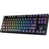 HK GAMING GK80 TKL v3 | Tastiera meccanica da gioco hotswap | Tenkeyless 87 tasti multicolore RGB retroilluminata a LED per PC/Mac Gamer | layout USA (nero, velocità meccanica giallo)