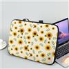 Hiseng Conchiglie Compatibile con 10-17 Pollici Custodia Borsa per Laptop con Manici, Computer Portatile Custodia Protettiva PC Sleeve per Laptop (12,Girasole)