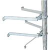 Premium X Supporto da parete 50 cm in acciaio zincato per SAT, supporto a parete per antennine, montaggio a parete, montaggio a palo, supporto per palo a parete per palo fino a Ø 60 mm, supporto per