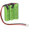 Akkuman.de Akkutechnik vom Fachmann Batteria per luci di emergenza, 3,6 V, 1500 mAh, F1 x 3 (riproduzione) AA NI-MH