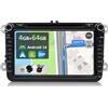 YUNTX [4GB+64GB] Android 14 Autoradio per VW Passat/Golf/Skoda/Seat-[Incorporato Carplay/Android Auto/DSP/GPS]-IPS 2.5D Touch Screen-CAM+MIC-DAB/Mirror Link/Bluetooth 5.0/WiFi/USB/4G