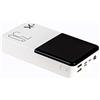 Power X Q500 Powerbank 30000 mAh Display LCD Ricarica rapida adattiva 2 Porte USB 3 ingressi Torcia integrata Batteria esterna alta compatibilità Smartphone Tablet Notebook MP3 Fotocamera