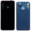 Senza Marchio KIT 3 Pezzi N.1 Copri Batteria +1 biadesivo +1 lente compatibile per Huawei P30 LITE / 24MPX MAR-LX1M LX2J LX1B n.1 Vetro Posteriore Back Cover Retro Scocca + adesivo + Lente con cornice (Nero)
