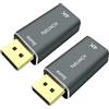 PAKLIMCN Adattatore da DisplayPort a HDMI 4K 60Hz, convertitore da DP a HDMI, placcato oro, 3840 x 2160 @ 60Hz (4.2.0)/30Hz (4.4.4) per computer, laptop, PC, monitor, TV, proiettore (confezione da 2)