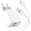 XO L65 Pack Caricatore di corrente 2x USB + Cavo USB a MicroUSB da 1 m