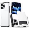 SORAKA Custodia per iPhone 16 Pro con Portacarte Portafoglio PC TPU a Doppio Strato Cover Armatura Antiurto