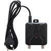 WEB world electronic business Alimentatore Antenna TV 12V 300mA Stabilizzato con Cavo 1.5m e Viti Fissaggio Universale - Nero