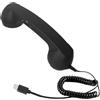 Generico Ricevitore Telefonico Retro - Ricevitore con Microfono, Per Cellulare Con,Per Chiamate Video Conferenze Computer Laptop Tablet Ufficio Scuola Soggiorno Camera Da