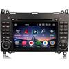 Erisin 7 pollici 8-core 4GB+64GB Android 14 Autoradio Bluetooth GPS Navigazione per Mercedes Classe A/B W169 W245 Viano Sprinter Vito VW Crafte r CarPlay Android Auto WiFi DSP DAB+ USB FM RDS CD DVD