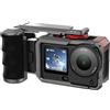 Generic Kit per gabbia di coniglio e impugnatura per DJI Osmo Action 6, adattatore per telaio protettivo in alluminio, maniglia per fotografia Street Vlog, supporto protettivo per microfono esterno e luce