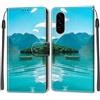 KENHONER Cover Compatibile con Samsung Galaxy A56, Resistente Pelle PU Flip Libro Custodia [Protezione Completa] [Slot per Scheda] [Funzione di Supporto], Barca