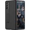 TECSHINE Custodia per Samsung Galaxy Z Fold2, Custodia per Cellulare, Cover per Telefono in Pelle per Samsung Z Fold 2 -Nero