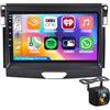 DAEFAG Autoradio Android 14 per Ford Ranger 2015-2020 con CarPlay wireless/Android Auto Touch Screen da 10 pollici Radio Bluetooth 5.0 Navigazione GPS WiFi DSP Controllo del Volant + Telecamera Posteriore(S-