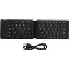 Jectse Tastiera Bluetooth pieghevole - Tastiera pieghevole ultra sottile con cavo USB, portatile wireless per laptop, tablet, smartphone (Hoary)