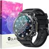 Blueshaweu 3 Pezzi Vetro Temperato Compatibile per K56 Pro Smartwatch, Pellicola Protettiva Schermo in Vetro Temperato Alta Risoluzione per Berrosy/GaWear/AVUMDA/EIGIIS K56 Pro Smartwatch