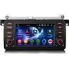 Erisin 8-Core Android 16 4GB+64GB Autoradio GPS Navigatore per BMW Serie 3 M3 E46 318 320 Rover 75 MG ZT 7 Schermo tattile Supporti Bluetooth 5.0 Wireless CarPlay Android Auto WiFi DSP RDS CANbus