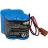 vhbw batteria sostituisce GE/Fanuc BR2/3AGCT4A, BR-2/3AGCT4A, CL 25A, PLC 18-T, Robotics 18-T per controlli industriali (3000mAh, 6V, Li-Ion)