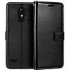Shantime Custodia Portafoglio in Pelle PU Compatibile con LG K11, Cover con Chiusura Magnetica, Tasche per Carte e Funzione Stand (Nero)
