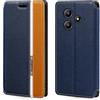 Shantime Custodia Flip in Pelle PU Bicolore con Chiusura Magnetica Invisibile Compatibile con Blackview Oscal Marine 2, Cover Elegante e Protettiva (Blu)