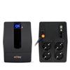 nJoy Horus Plus 1000VA Gruppo di Continuità 600 Watt, Line Interactive, Onda Sinusoidale Simulata, Display LCD, Touch Screen, AVR, USB, 4 Uscite Shuko, Rj11 RJ45 In/Out, 2 Batterie - Garanzia 3 Anni