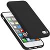 Cadorabo cover compatibile con Apple iPhone 5 / 5S / SE 2016, cover in silicone liquido per iPhone 5 / 5S / SE 2016, custodia in silicone, resistente ai graffi e agli urti sottile cover - LIQUID NERO