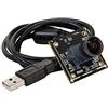 Arducam 1080P Low Light WDR Ultra Wide Angle USB Camera Module per Computer, 2MP CMOS IMX291 160° Fisheye Mini UVC USB 2.0 Spy Webcam Board con microfono, 1 m cavo per Windows Linux Mac OS