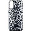Mixroom - Cover Custodia Back case In TPU Silicone Morbida Per TCL 408 Fantasia Leopardato Bianco E Nero M756