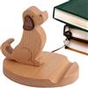 Generic Supporto per telefono in legno, supporto per telefono per cani, ornamento da scrivania per telefono cellulare animale, grazioso supporto per telefono in legno, supporto da tavolo ornamento da tavolo