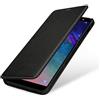 StilGut custodia Samsung Galaxy A6 Plus (A6+) 2018 cover a libro in pelle, case portacellulare apribile con patta rivoltabile, nero