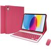 Generic XYAL Covers e Custodie, Custodia protettiva for tablet con tastiera, custodia in pelle PU+TPU compatibile con iPad A16 11a generazione 11 pollici 2025(Red+Keyboard+Mouse)