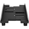 Zerodis Supporto per Monitor Regolabile Removibile Mensola Supporto per Stand Staffa Desktop Mainframe Storage Rack Carrello Porta PC Portacase con Freno (Black)
