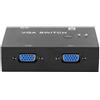 sjlerst Splitter VGA, Scatola Switch VGA da 2 PC a 1 Monitor, Supporto risoluzione 1920 x 1080, Switch Switch HD a 2 Porte per Display Host