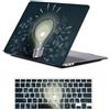 FFBOFFC Cover Compatibile con MacBook Pro 13 Pollici 2012 2011 2010 2009 2008 Vecchia Versione Modello A1278 con CD-ROM, Plastica Protettiva Rigida Custodia & Tastiera Cover, Lampadina Fonke