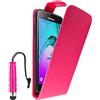 ebestStar - Cover Compatibile con Samsung J3 2016 Galaxy SM-J320F Custodia Protezione Pelle PU Risvolto Verticale + Mini Penna, Rosa