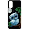Mixroom - Cover Custodia Back case In TPU Silicone Morbida Per Xiaomi Redmi Note 11 / 11s 4G Fantasia Gufo Con Gli Occhiali L148