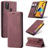 WenBaby CaseMe Cover per Samsung Galaxy M30S/M21/F41/M21S, Magnetica Cover a Libro con Slot per Schede, Custodia in PU Pelle Portafoglio per Samsung Galaxy M30S/M21/F41/M21S, Rosso