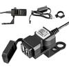 Xmccvt Caricatore USB per Motocicletta | Presa di ricarica rapida impermeabile,Presa USB per Moto,per dispositivi elettronici GPS, cellulari, tablet, cruscotto, fotocamere,