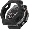 Generic Custodia robusta per Amazfit T-Rex 3, custodia protettiva in silicone morbido antiurto per smartwatch Amazfit T-Rex 3 Outdoor (nero)