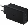Audiosystem Carica Batterie per Samsung 3 Porte Super Fast Charging Trio 65W per Galaxy A52s/ A54/ S10/ S22 Plus/ S22 Ultra/ S23 Plus/ S22/ S23 Plus/ A33/ A34/ M33/ M34 Sostituisce Originale EP-T6530 Nero