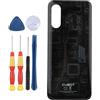 Yuxyiony Coperchio di ricambio per batteria Cubot x70, per riparazione alloggiamento posteriore e accessori per utensili di ricambio. (tecnologia nero)