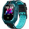 VBESTLIFE smartwatch per bambini, ragazzi e ragazze, impermeabile per bambini con chiamata bidirezionale, touch screen, fotocamera, gioco matematico, sveglia, per bambini dai 3 ai 12 anni e (verde)