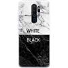 HopMore Marmo Cover per Oppo A9 2020 / A5 2020 Silicone Morbido Disegni Marble Bianca Belle Custodia per Oppo A5 2020 Case Morbide Antiurto Gomma Protettiva Molle - Bianco Nero
