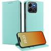 MOJIA Cover per Honor X6b 4G, [Forte Chiusura Magnetica] Case Portafoglio in Pelle PU Premium, Custodia a Libro per Telefono con Porta Carte. Menta Verde