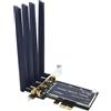 Wrtysully Scheda di Rete PCIE WiFi Bluetooth 4.1 Pci-e X1 Adattatore Wireless Desktop 1750Mbps PCB+Plastica+Metallo