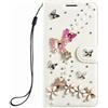 BLOTECH Strass Wallet Custodia per Samsung Galaxy A26 5G Cover Bling Bling Glitter Brillantini Brillante Case Shell Wallet Premium PU e Glitter 3D Farfalla Fiori Rosa Strass Cover Magnetico Cover