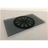 tecnidea Base girevole, per Tv e pc, di facile rotazione, in vetro temperato nero fumè dimensioni cm 50x32 -GK54N
