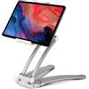 moex View Mount Supporto per tablet e cellulare regolabile in altezza, supporto per tablet e supporto da parete girevole a 360 gradi, stabile supporto in alluminio per iPhone, iPad, Samsung Tab