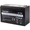 Vultech Batteria Ricaricabile Ermetica al Piombo 7AH 12V Faston F2 per dispositivi elettrici, gruppi di continuità (UPS), sistemi di Videosorveglianza, Allarmi, Giocattoli Elettrici,Bici Elettriche